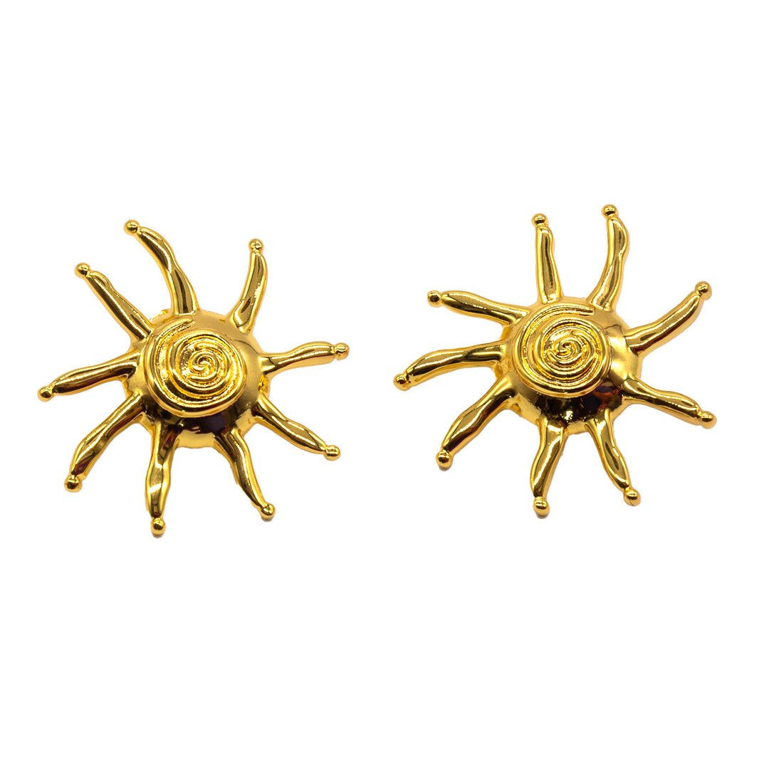 XL Tangalooma Sun Earrings- Gold