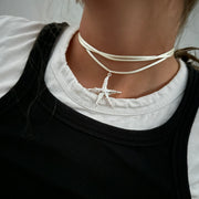 Aarvi Cord Necklace- Silver