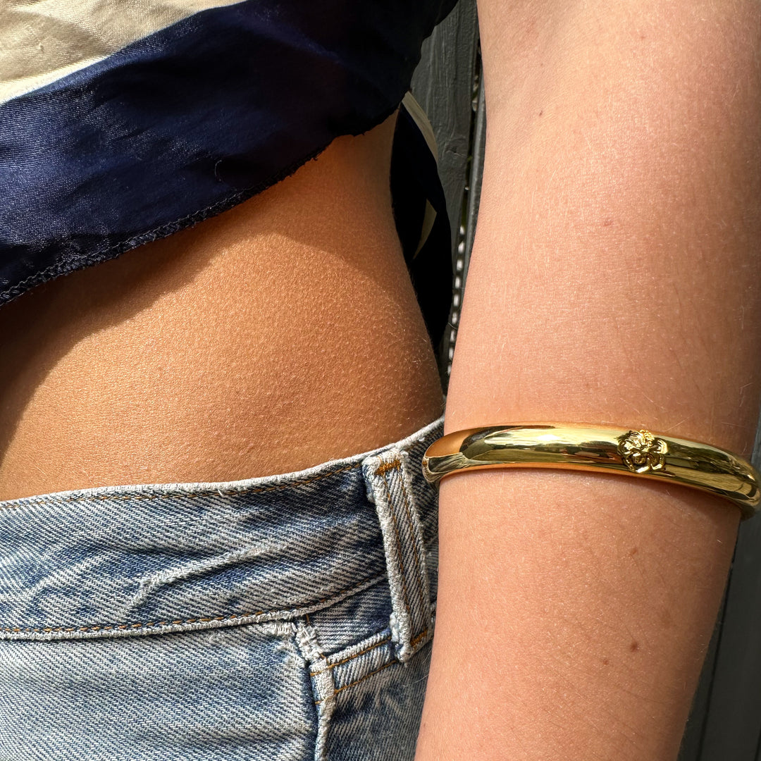 Hibiscus Bangle- Gold